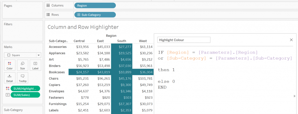 Questions From Tableau Training Colouring Specific Columns