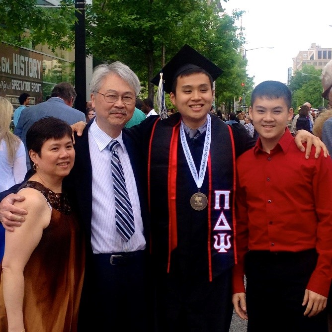 My family at my college graduation