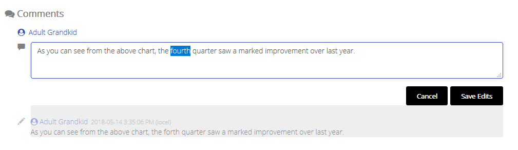 Portals for Tableau - Enter User Comment