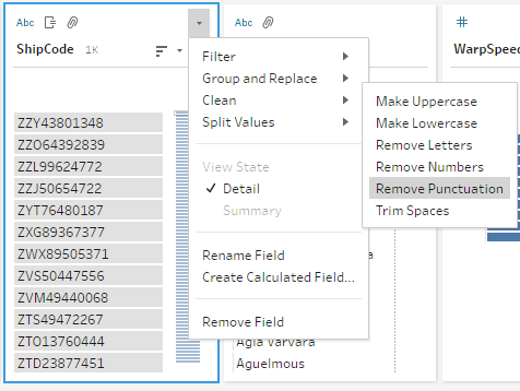 Tableau Prep - Remove Punctuation