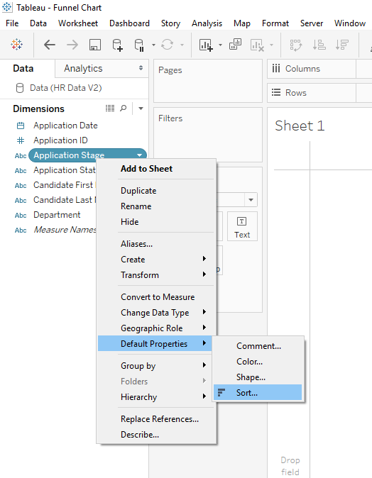 Tableau Funnel Chart