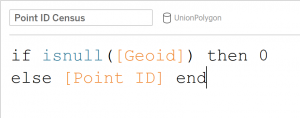 Point ID Census Calc