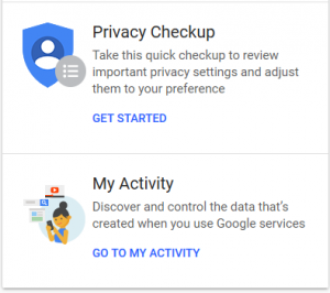 Google Privacy Checkup
