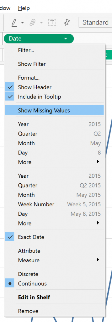 Show Missing Values