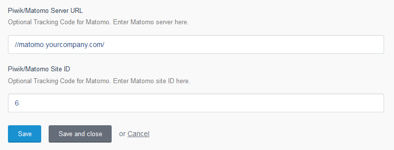 Matomo Server URL