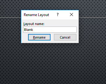 Layout Name Blank