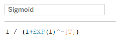 Sigmoid Function in Tableau