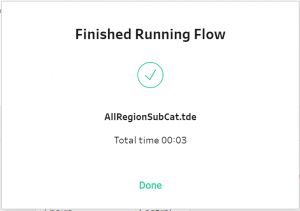 Tableau Prep: Finished Running Flow