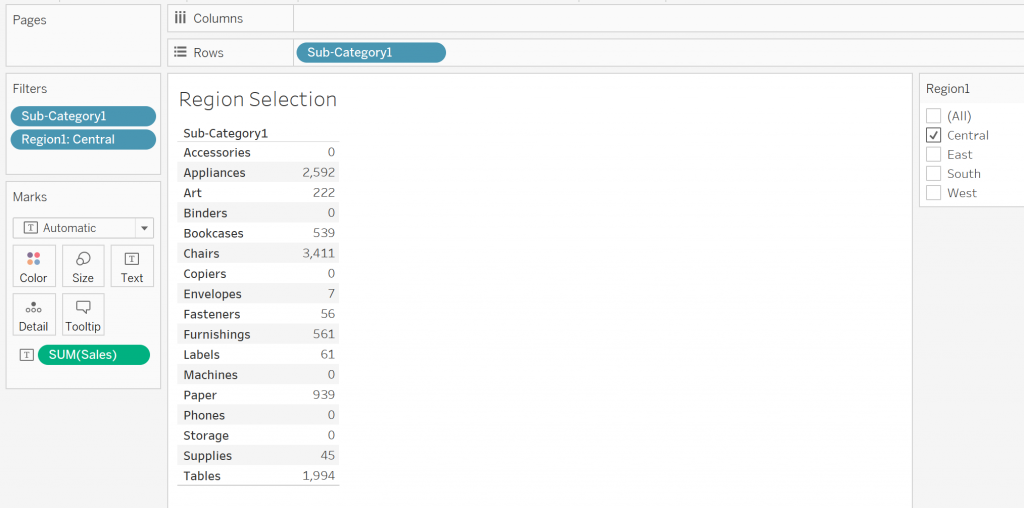 Final View in Tableau