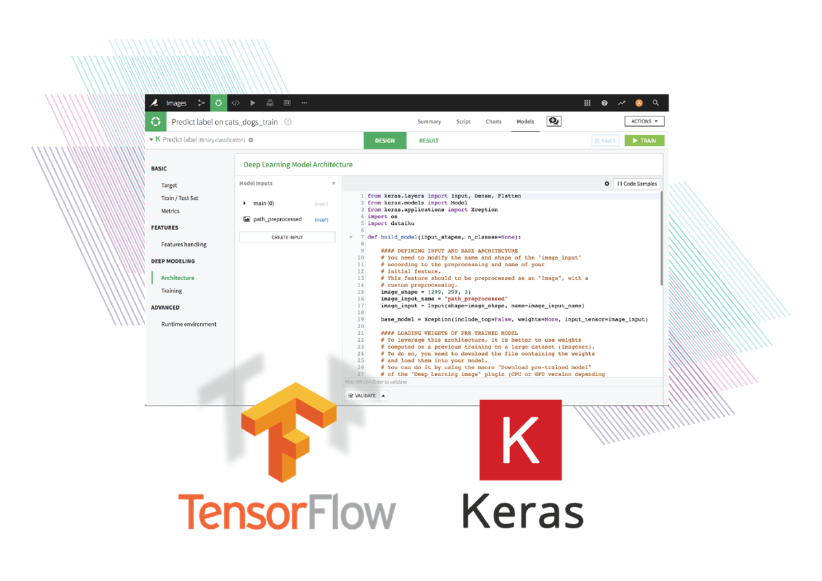 Dataiku TensorFlow and Keras integrations