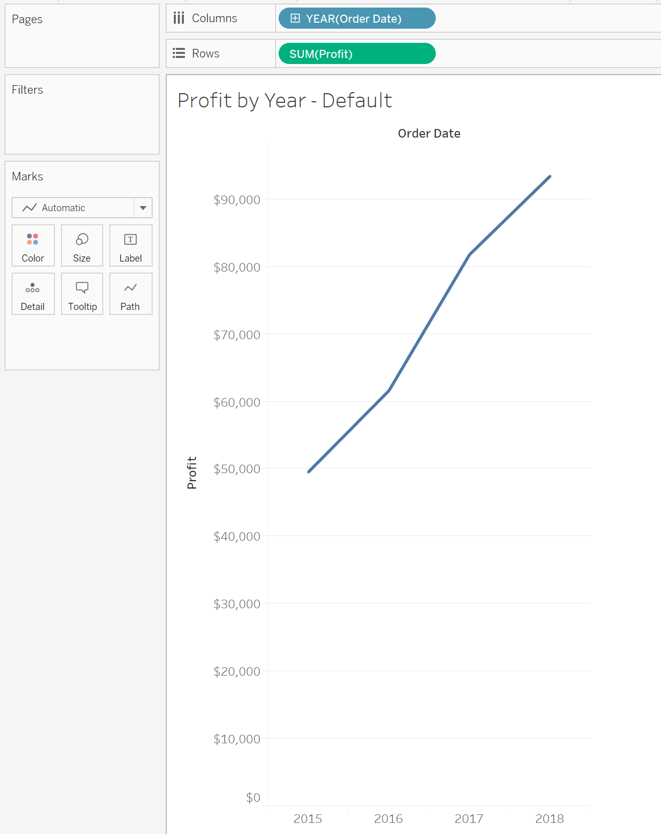 moving headers to top of view in Tableau
