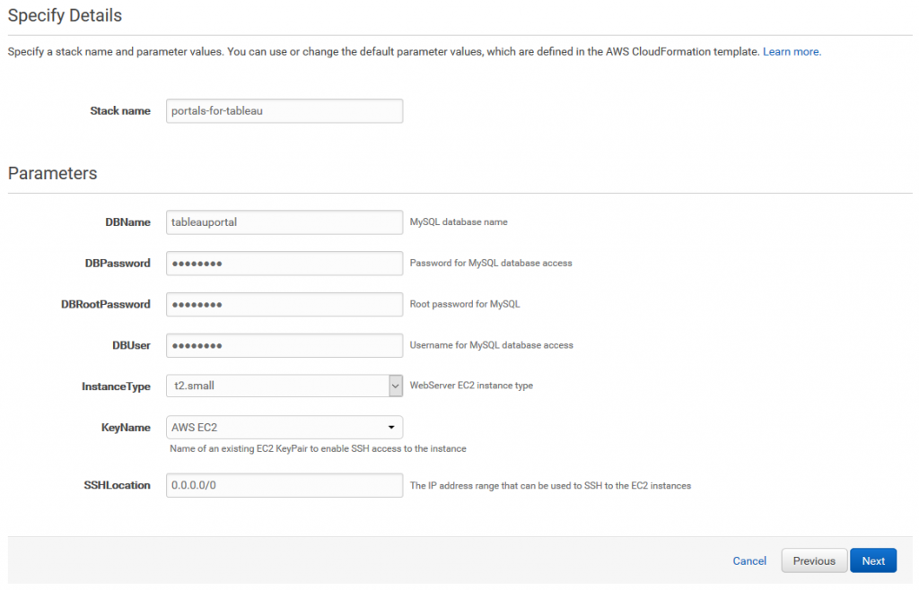 stack details in AWS CloudFormation