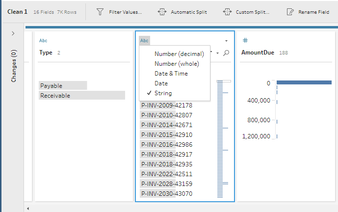 formatting data or text with Tableau Prep