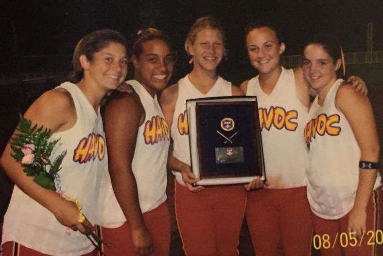 some of my softball teammates and I after winning nationals