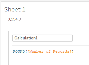 ROUND calculation in Tableau