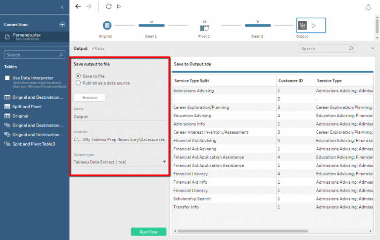 tableau prep pivot aliases