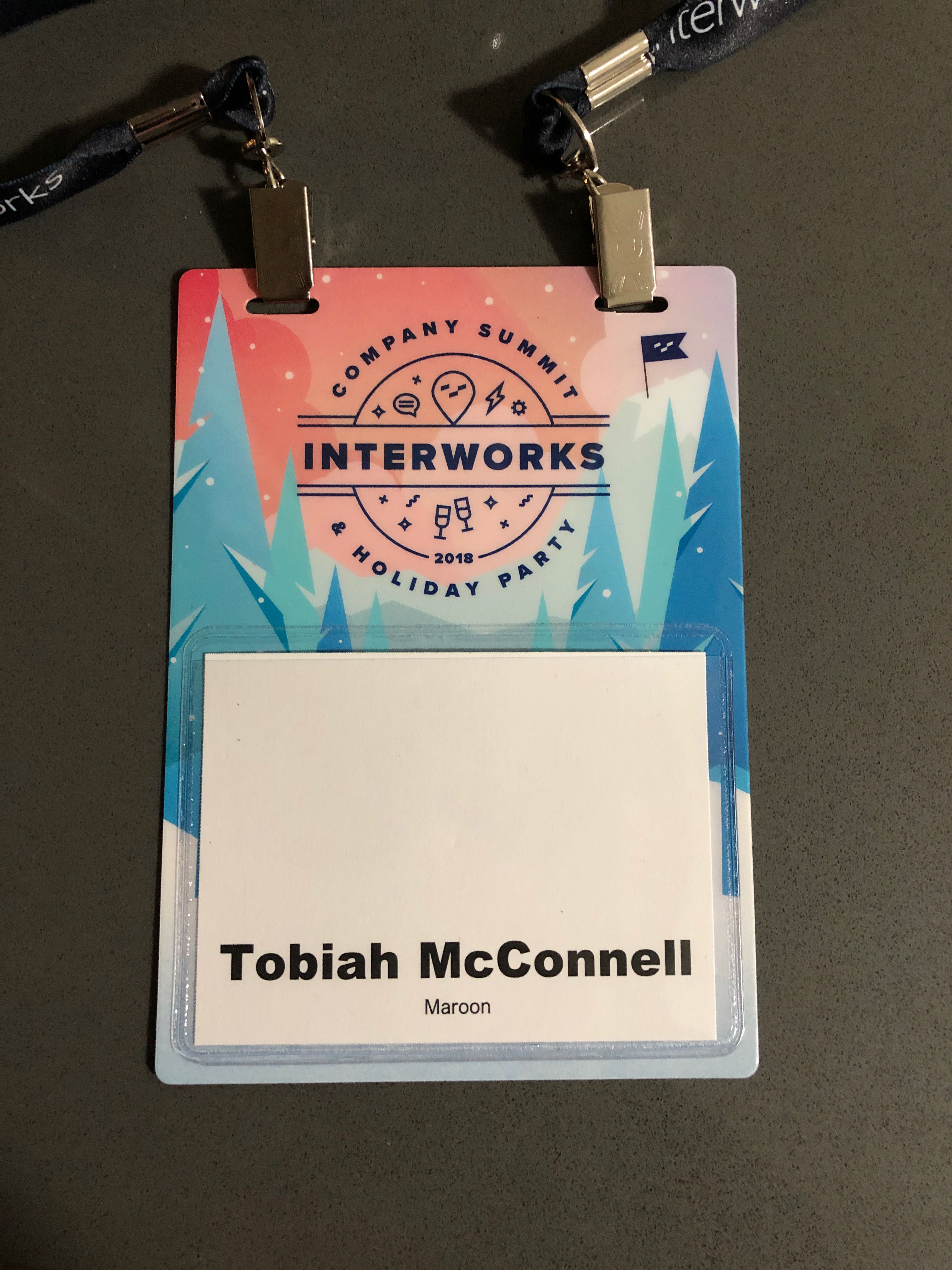 InterWorks Summit name badge