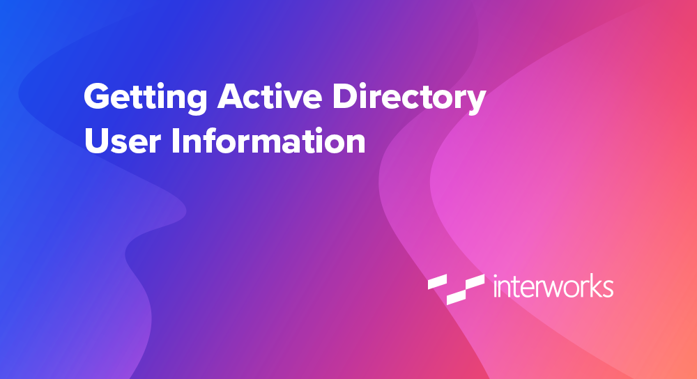 getting active directory user information