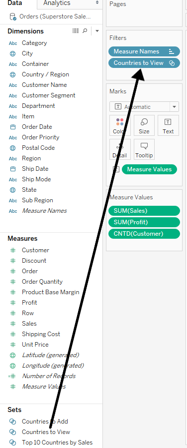 tableau filter actions server