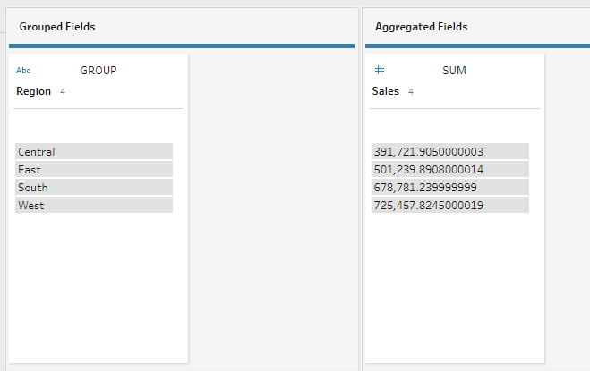 aggregate step in Tableau Prep