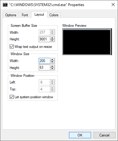 adjusting window width in PowerShell