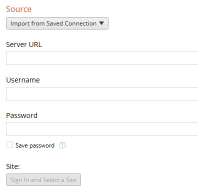 select new source server in Deployment