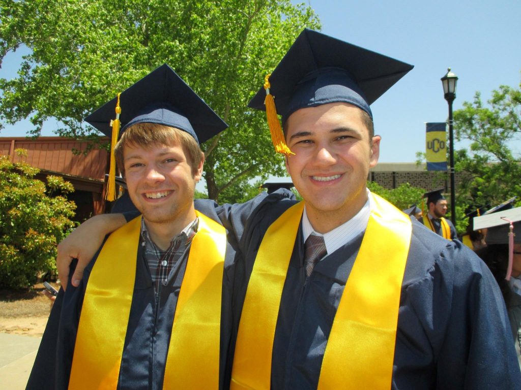 Carl graduating from college