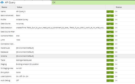 API query in Matillion