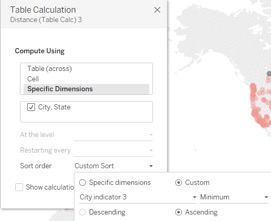 distance calculation in Tableau