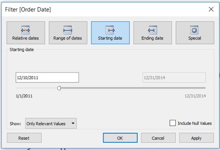 Tableau Class Notes Filtering With A Date Slider Interworks