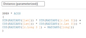 Going the Distance in Tableau