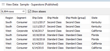 Tableau extract and custom field