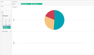 creating a donut chart in Tableau
