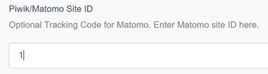 tracking code for Matomo