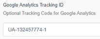 Google Analytics tracking ID