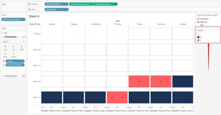 adding color in Tableau calendar view