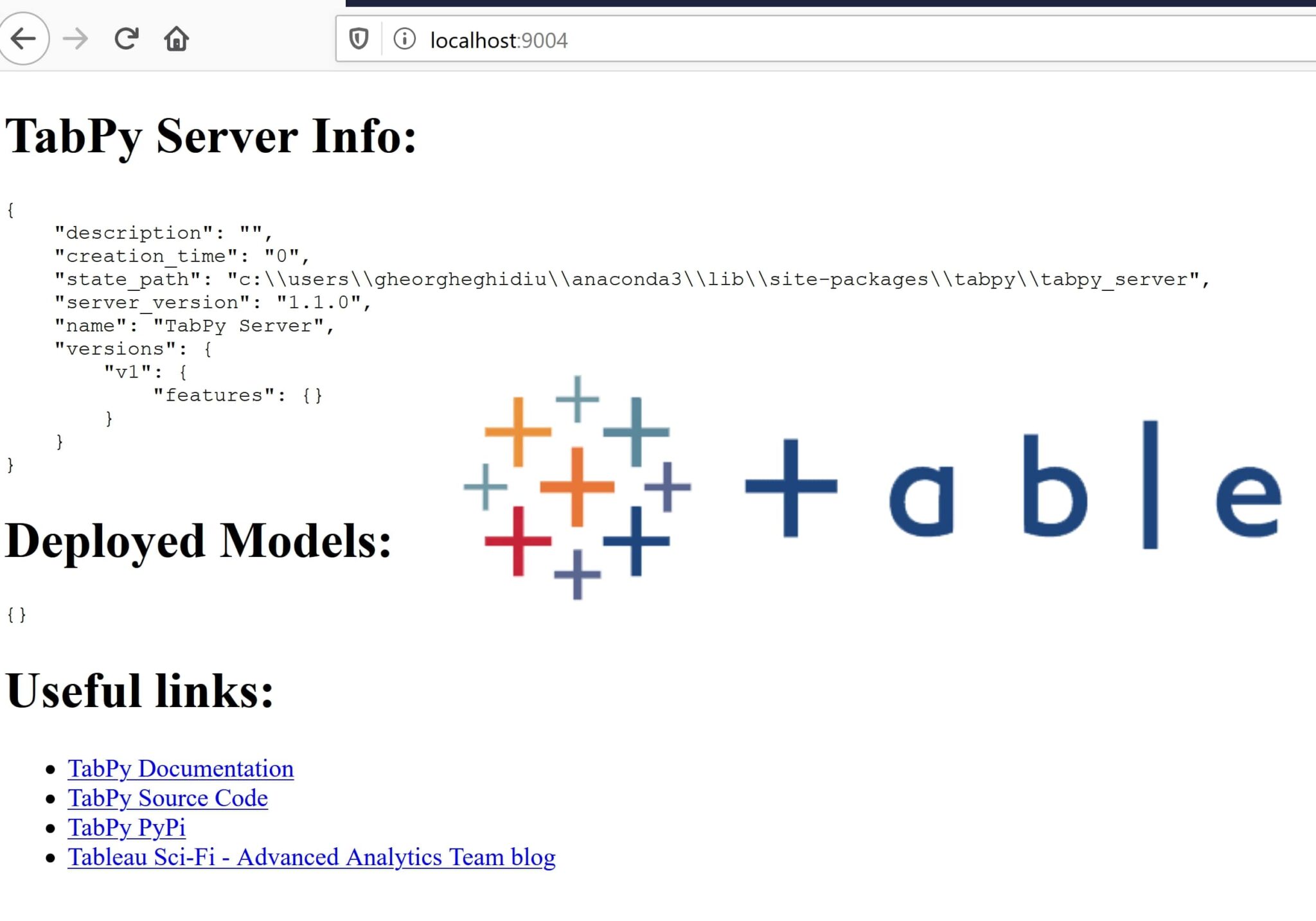 using python in tableau