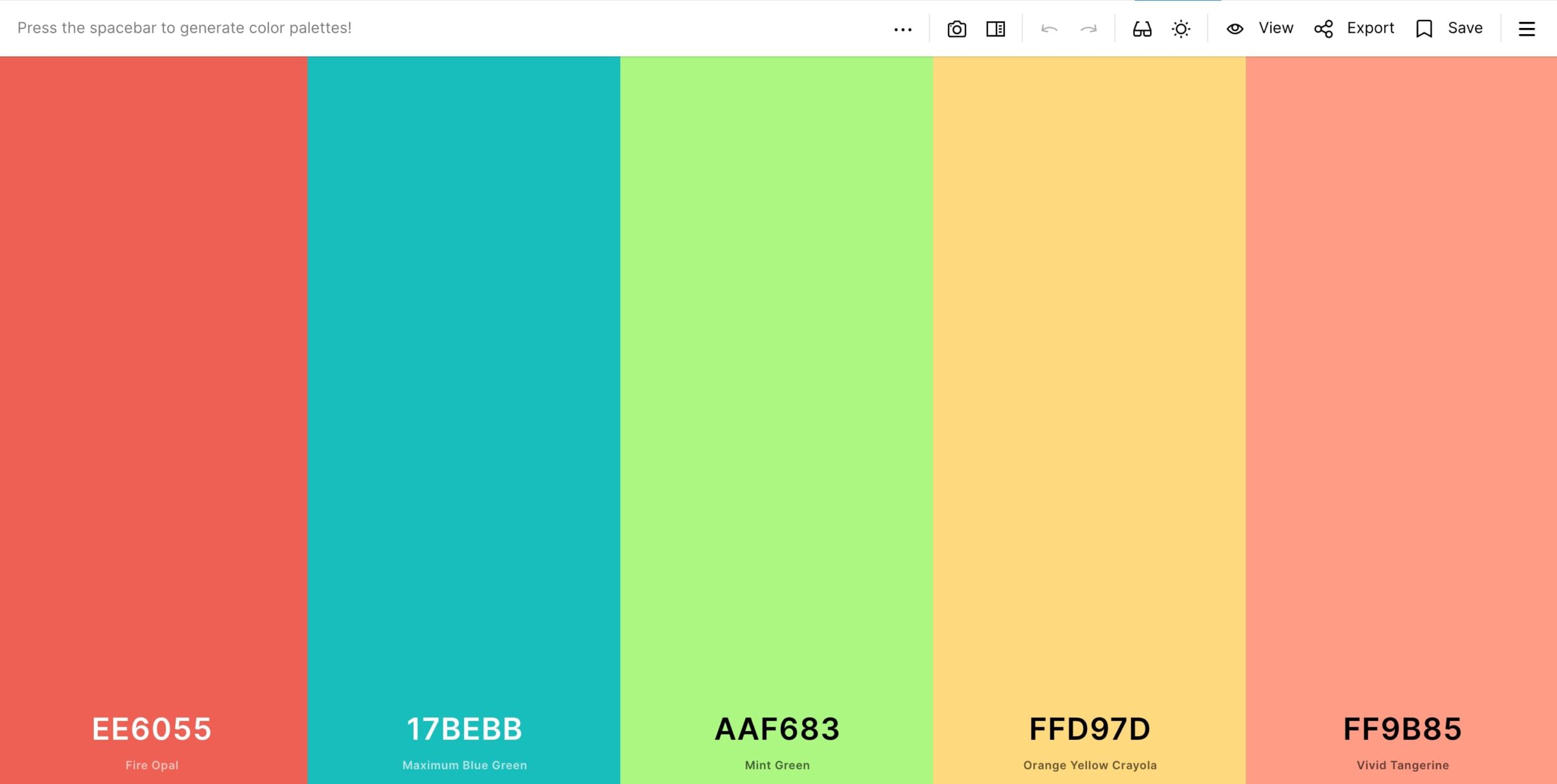 Catchy перевод. Color Palette Generator. Blue Generation Color.