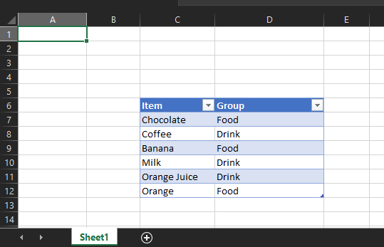 Import an external Excel xlsx file