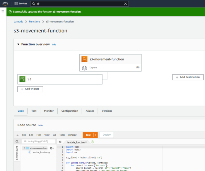 Moving Objects Between S3 Buckets via AWS Lambda InterWorks