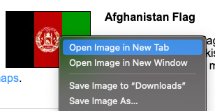 Afghanistan flag options