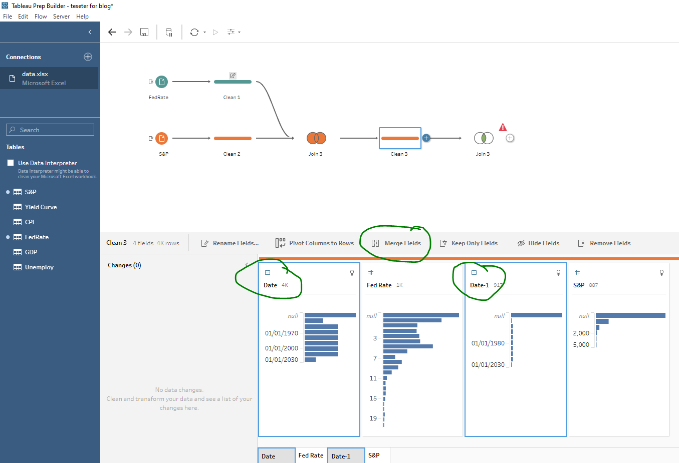 Match Applied Joined Clauses with Date fields