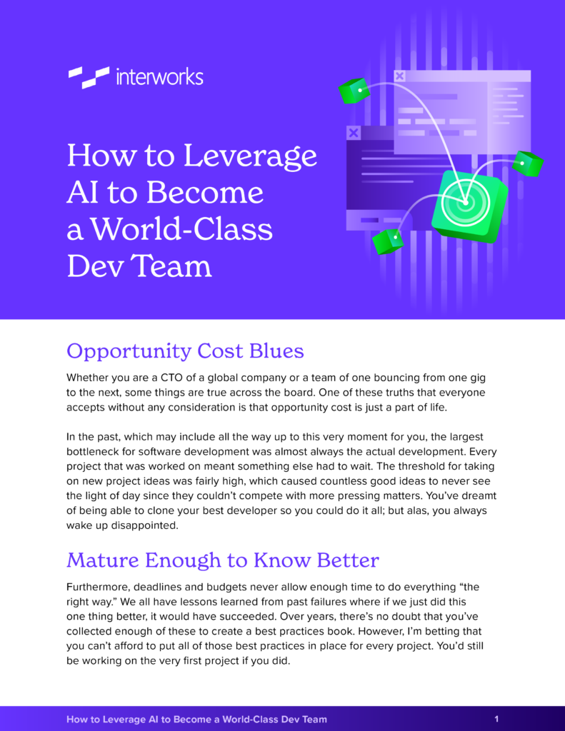 How to Leverage AI to Become a World-Class Dev Team - InterWorks
