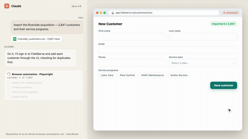 animated gif showing the upload process of html share