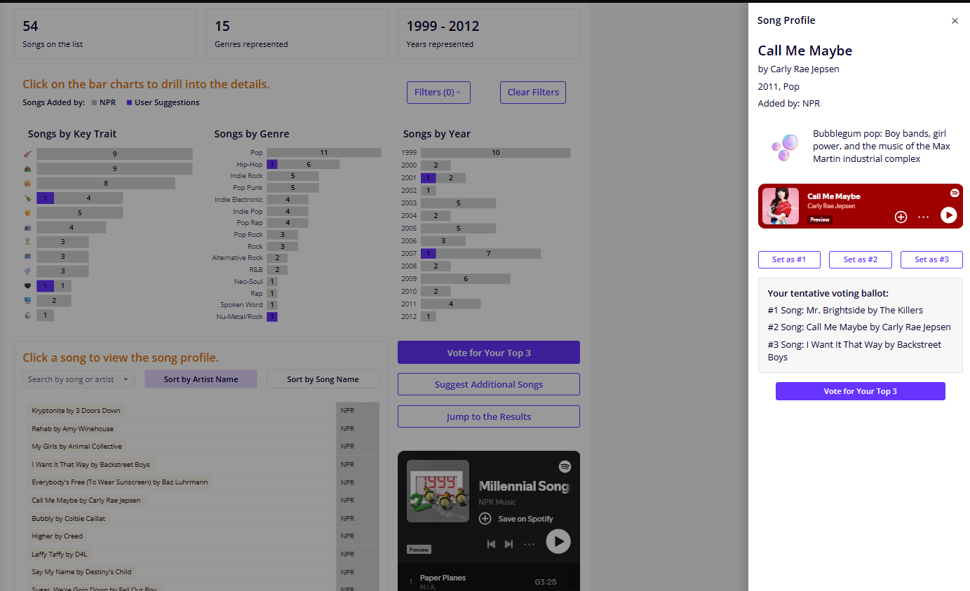 Song Profile Drawer