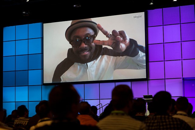 will.i.am via a reliably unreliable Skype connection