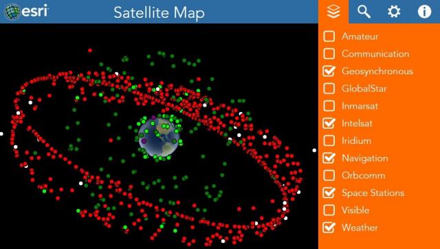 The Esri Satellite Map