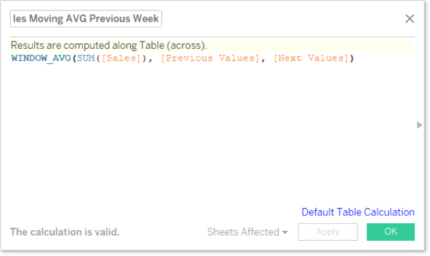 Window Functions and Table Calculations in Tableau