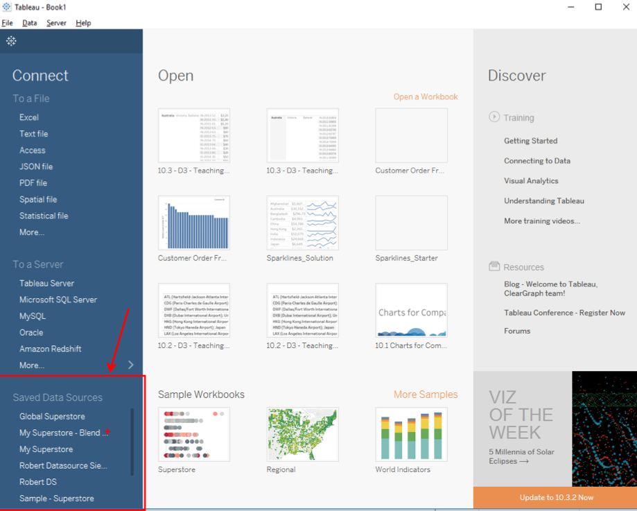 Tableau Extended Workbook Repository