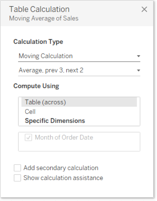 Window Functions and Table Calculations in Tableau